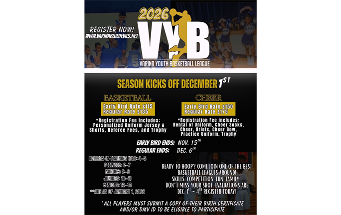 2026 Winter Basketball & Cheer Registration is Open!!