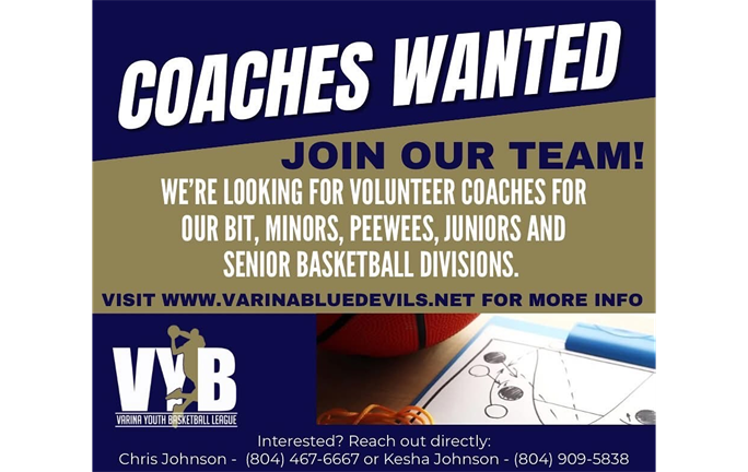 Basketball Coaches Needed