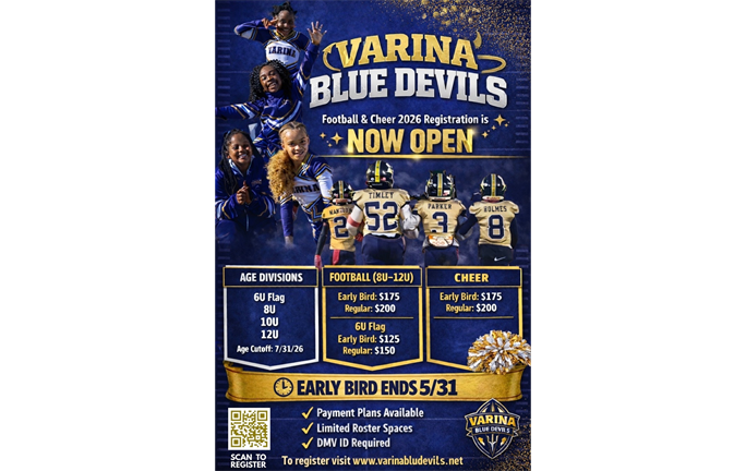 2026 Fall Football & Cheer Registration is Open!1